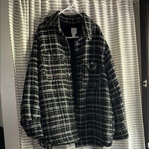 H&M Black and White Checkered Jacket